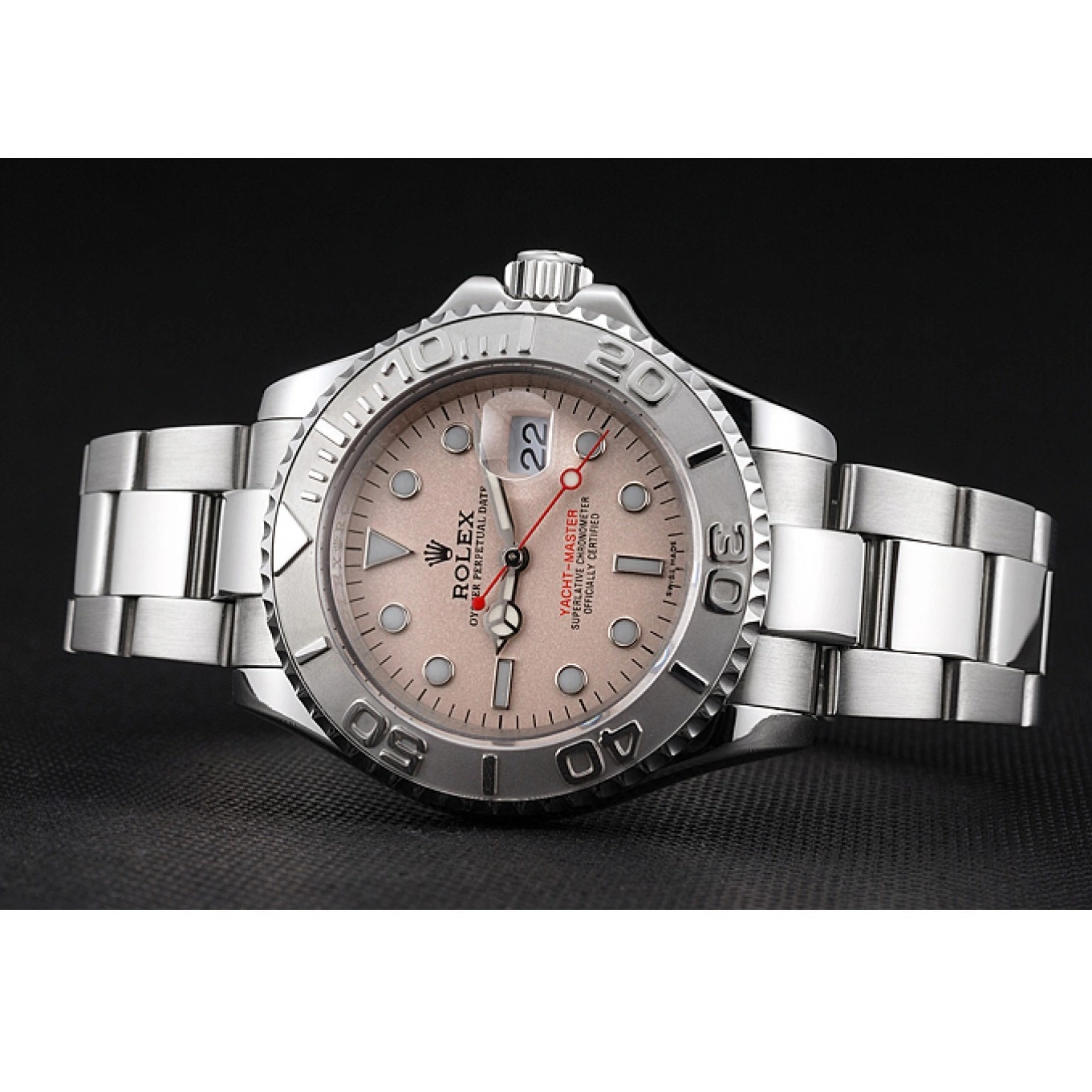 Rolex aaa copy Dial Yacht-Master Swiss Steel Bracelet And Champagne Stainless Case Rolex 0623